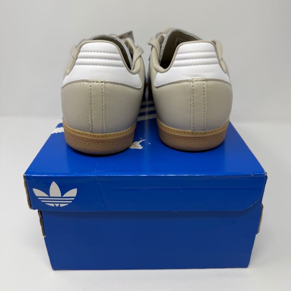Adidas Samba OG Wonder Taupe White Gum Leather Sneakers JR0883 Mens 8 NEW - Picture 8 of 9